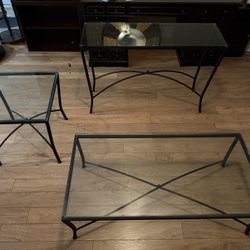 3 Glass Living room  Tables 