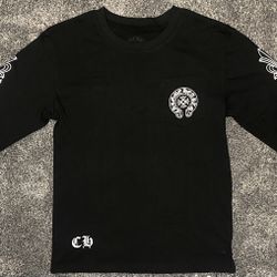 Long sleeve Floral Chrome Hearts shirt (Black) 