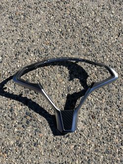 Steering Wheel bezel with Carbon Fiber trim Tesla OEM