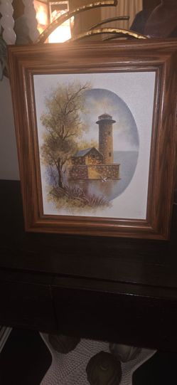 This authentic 8x10 landscape oil painting on canvas, created in 1984 by S. Martin
