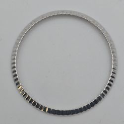 Rolex 18K White Gold Fluted Bezel 23.96mm Genuine Watch Part