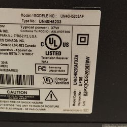 40 Inch TV Samsung 