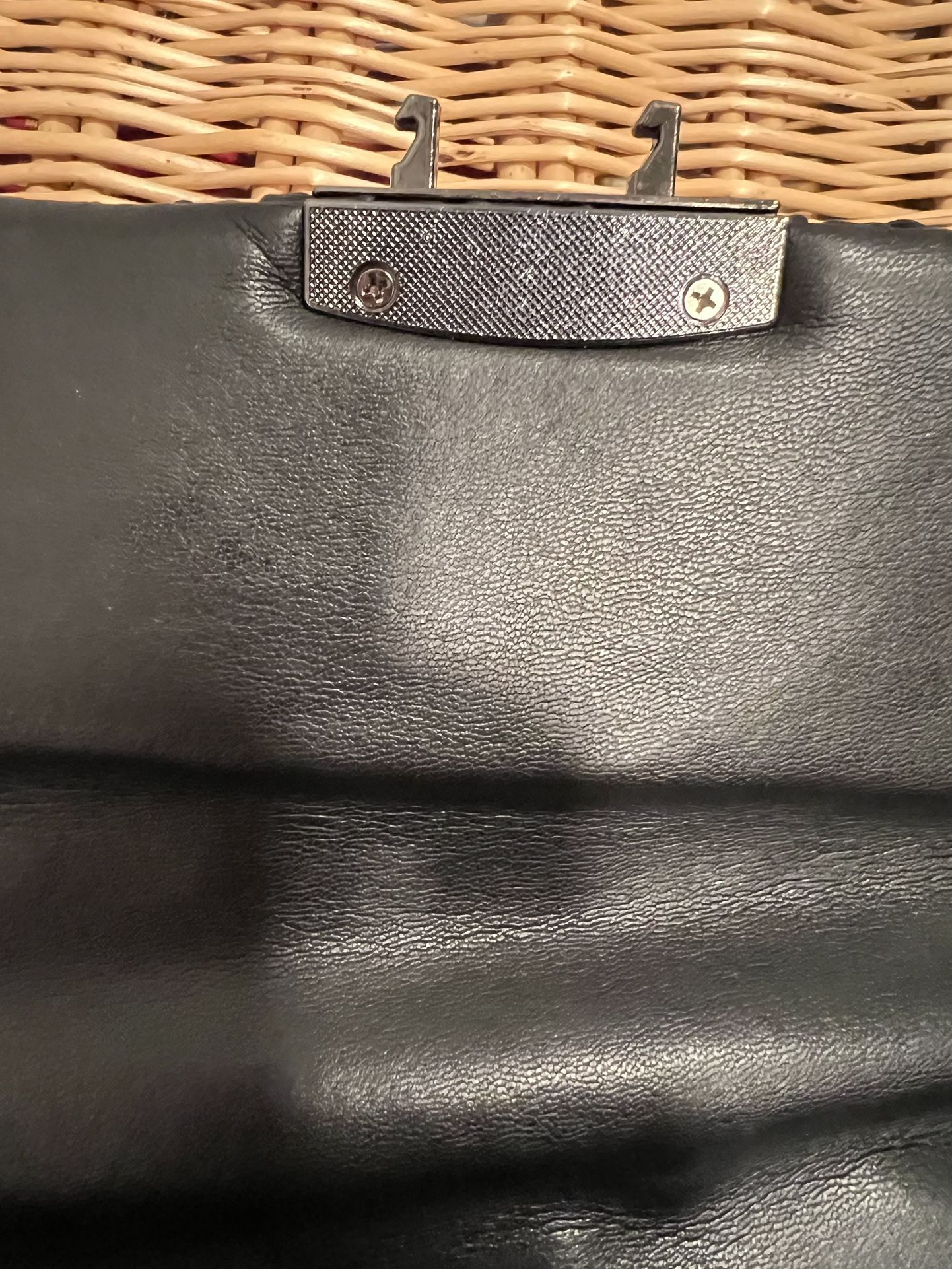 BADGLEY MISCHKA Black Quilted VEGAN Faux Leather Womens Crossbody Bag