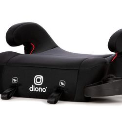 Diono Solana 2 Dual Latch, XL Lightweight Backless Belt-Positioning Booster Car Seat, 8 Years 1 Booster Seat, Black
