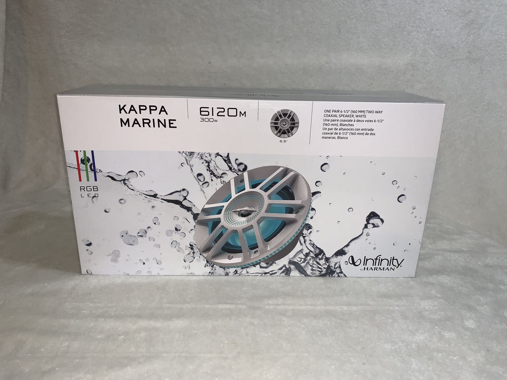 Brand New Pair Infinity 6.5” Two-way Premium Marine Speakers / RGB Lighting ( Model KAPPA6120MAM)