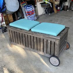 IKEA Wooden Outdoor Storage Patio Bench