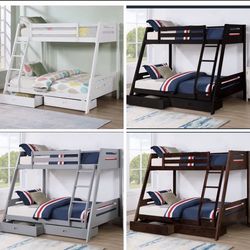 Bunk Bed full and Twin not including mattress