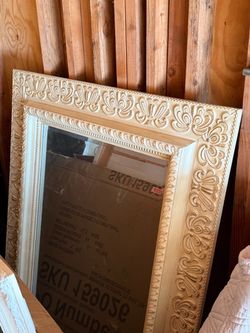 Beautiful beige large mirror