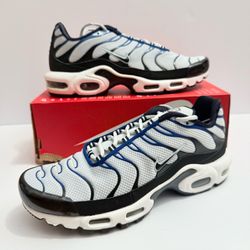 Men’s Size 11.5 - Nike Air Max Plus Pure Platinum-Black-Court Blue  [FN6949-001]