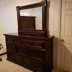 Dresser & Mirror + Night Stand