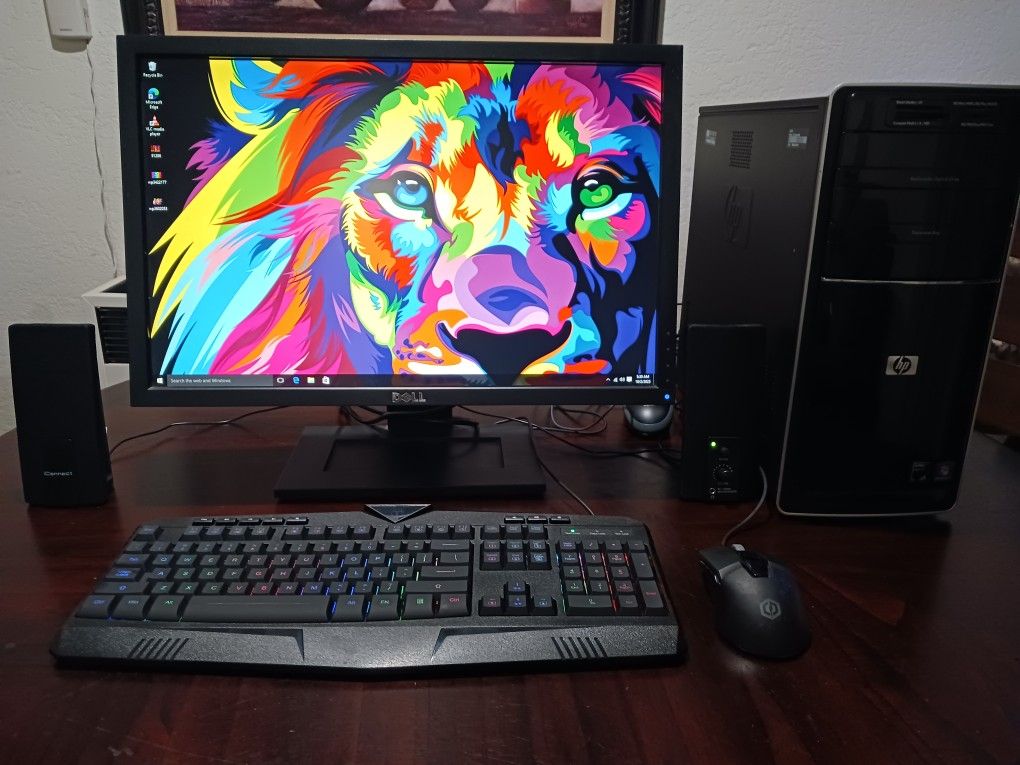 Hp Pavilion desktop Computer Windows 10. Good Working Condition. AMD Athlon (tm) ll x 4630 processor. 4 gb Ram. monitor 23 inches. speakers inclu