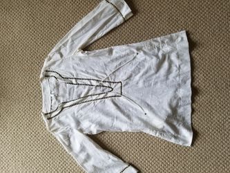 Vix linen tunic with bronze studs size small