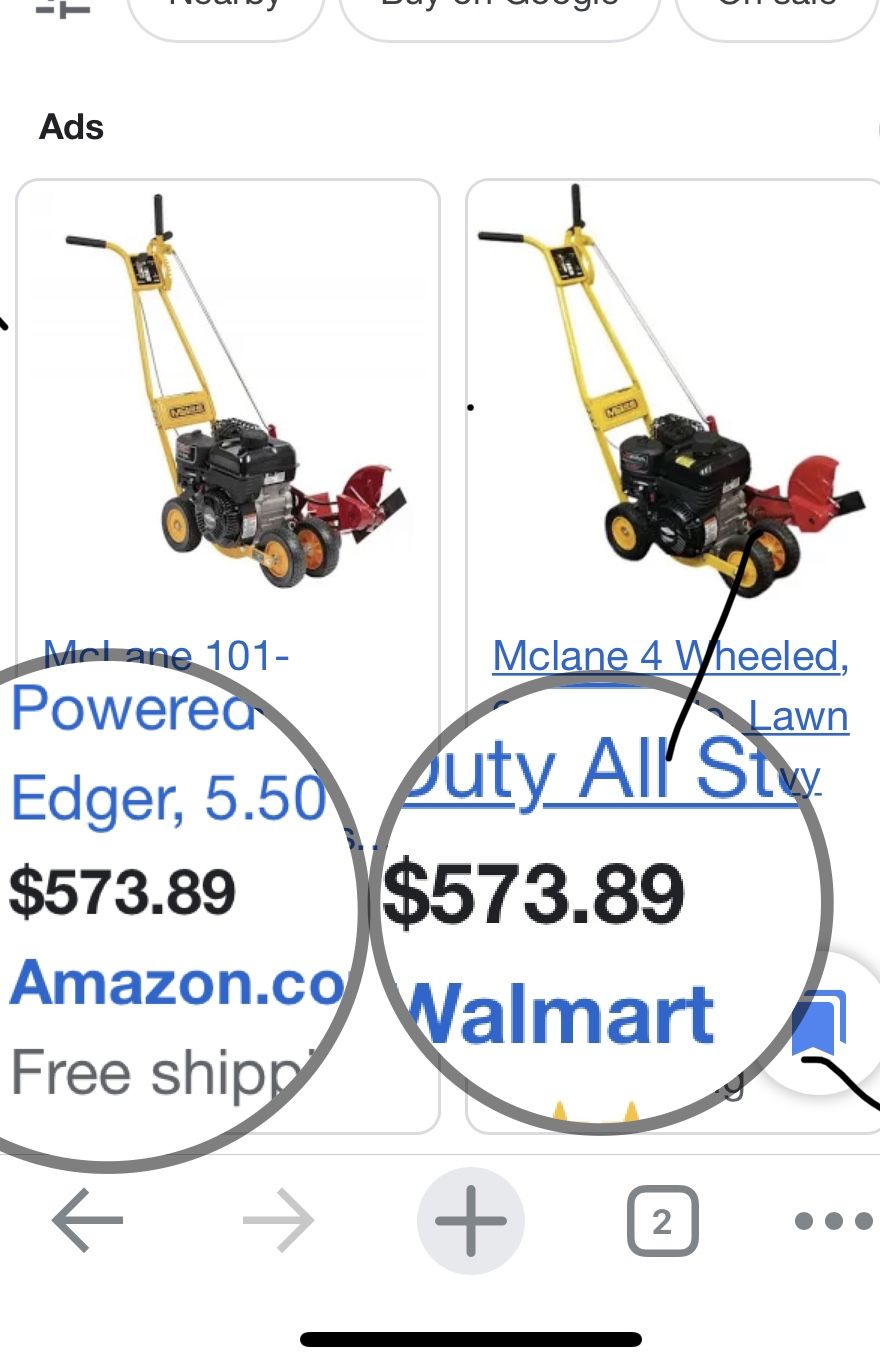 Mclane 4 Wheeled 3.5 Lawn Edger 