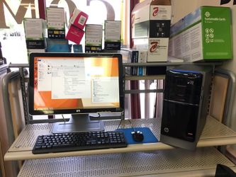 HP PAVILION P7-1436s PC w/ 22" HP MONITOR