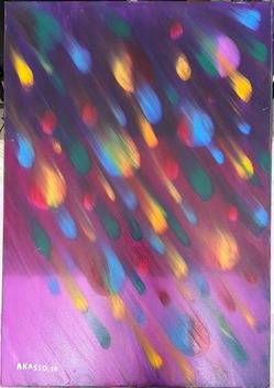 Original AKASSO Abstract Painting 2010 – Signed With COA