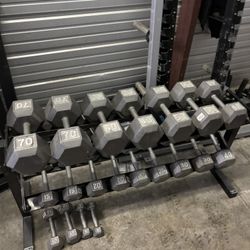 Dumbbells Set And Rack 