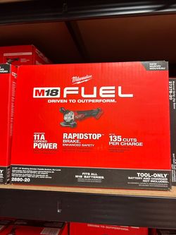 Milwaukee M18 FUEL 4-1/2"/5" braking grinder with paddle switch, no-lock