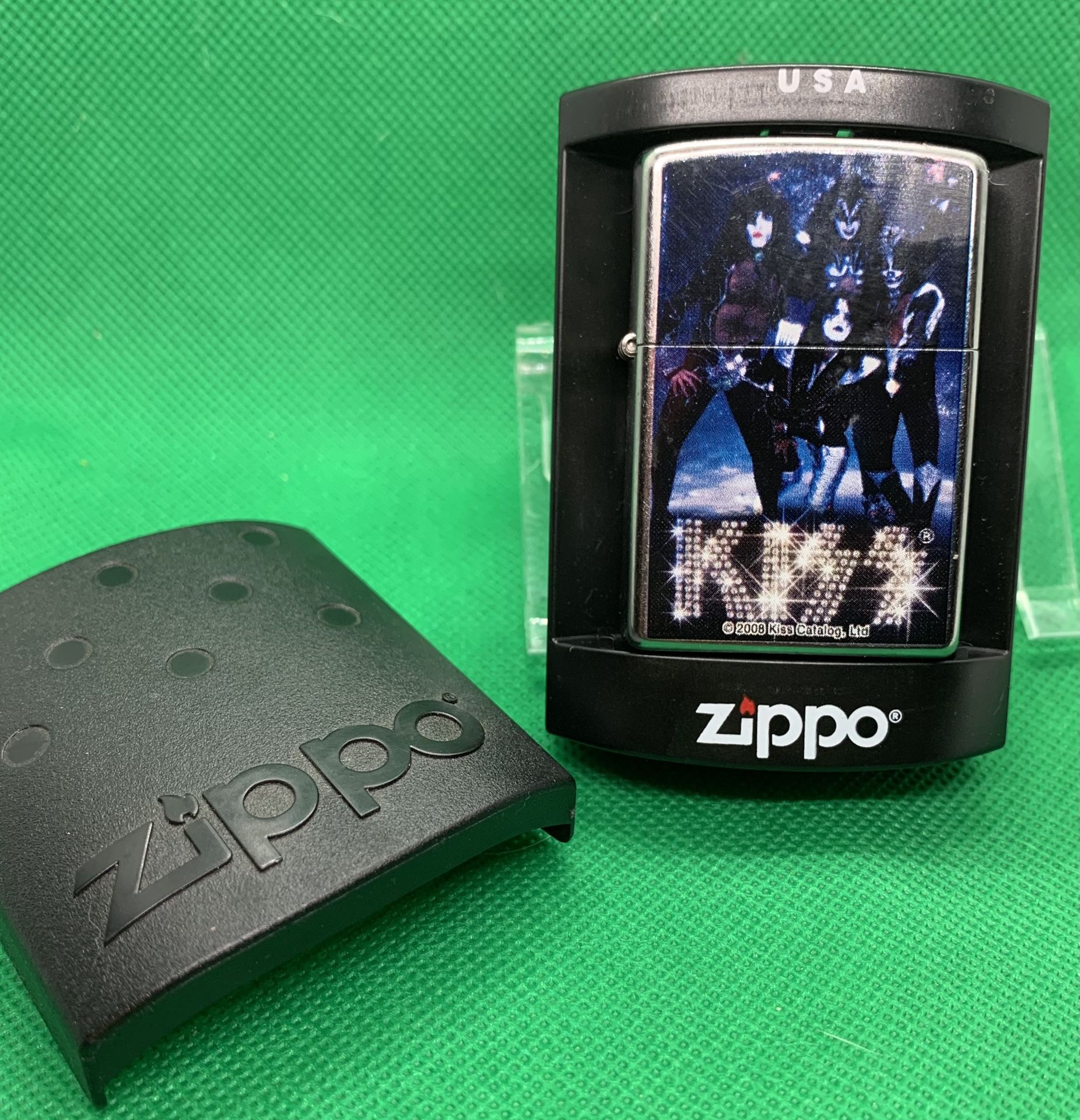 Zippo Lighter Vintage Kiss Band Design