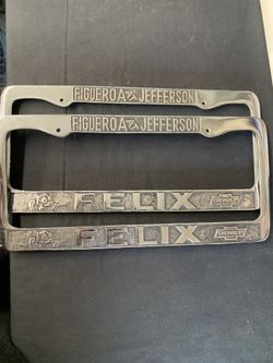 Felix Chevrolet antique vintage plates