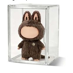 New XL Display Case Compatible with Labubu POP MART, Acrylic Clear Display Box Shelf for POP MART Labubu Doll, 1 pack
