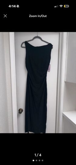 New Black One Shoulder Maxi Dress