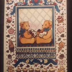 Vintage Valentines Day Bear Greeting Card By Lucy Rigg NEW- 