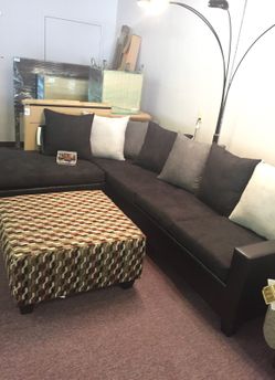 Black and grey sectional