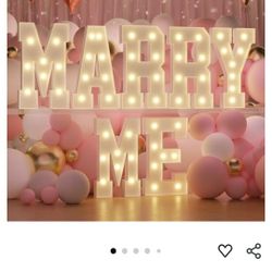 MARRY ME Light Up Letters