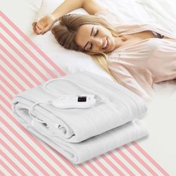 Electric Heated Mattress Pad Safe Full Size 8 Temperature 10h Timer