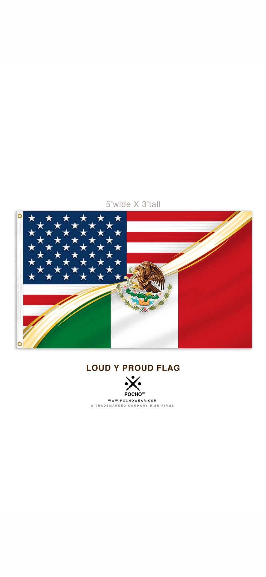 Mexican American Flag 3’ X 5 No King Plenty Of Inventory