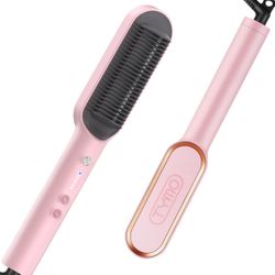 TYMO Hair Straightener Brush, Hair Straightening Comb for Women with 5 Temp 20s Fast Heating & Anti-Scald