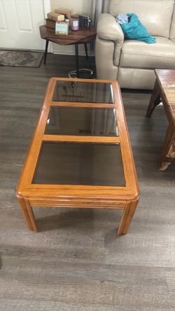 Wood & Glass Table