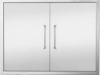 Outdoor Kitchen Access Doors, 30" W21 H Stainless Steel BBQ Double Doors with Handles, Flush Mount for Outdoor Kitchen,Grilling,BBQ Island Brand New s