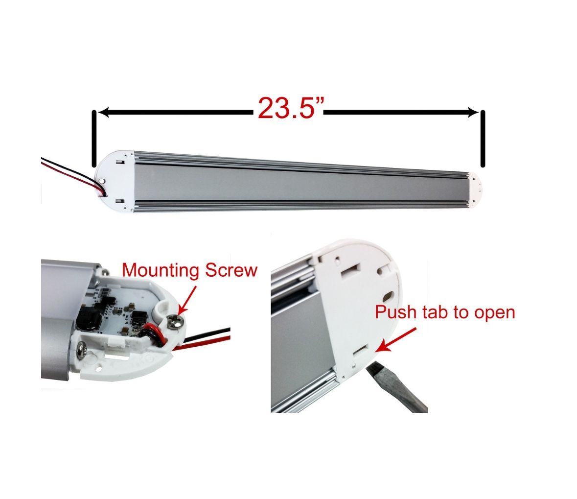 24" LED Dome Lighting Fixture Marine RV Motorhome Camper Utility Van 12v 24v Semi Truck Travel Trailer Boat Aircraft Overland Interior Cabinet Waterpr