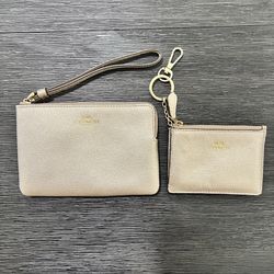 Coach Corner Zip Wristlet & Mini Skinny ID Case