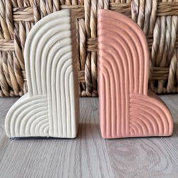 Ceramic Rainbow Book Ends 
