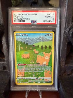 2023 Pokemon Ditto Crown Zenith #gg22 psa 10