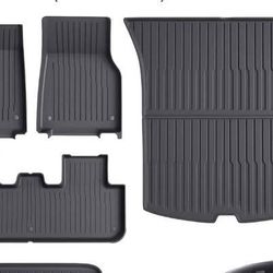 Floor Mats for Model Y Juniper 2025-2026 5-Seat - All Weather TPE Set