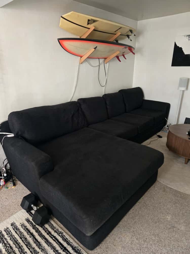 Living Spaces Prestige Foam II Sectional Couch