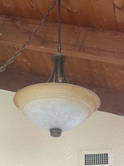 3 light ceiling chandelier $ 40