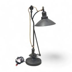 Industrial Style Pulley Desk Lamp - In Box