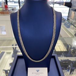 Chain Cubanlink 10 Mm By 26 Inch 10k With Diamonds 💎 