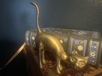 Vintage Brass Cat Figurine