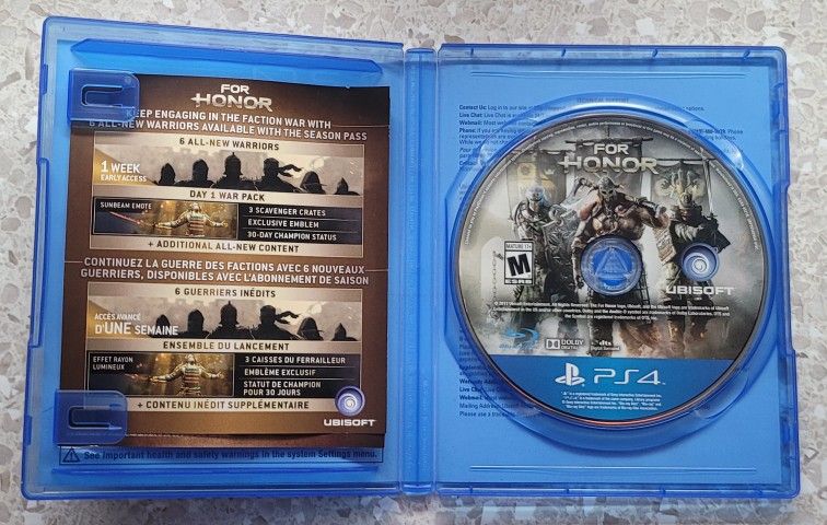 For Honor - (Sony, PlayStation 4) Pre-owned Excellent
