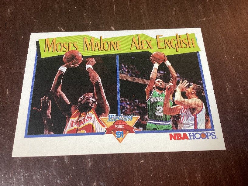 Mosee Malone & Alex English Dual Basketball Card