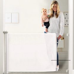 BNIB Retractable Baby Gate, Momcozy Extra Wide Mesh Baby Gates for Stairs, 33" Tall, Extends to 71" Wide, Pet Dog Gate for Doorways, Stairs, Hallways,