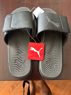 Puma Slide Sandals – Black, New with Tags