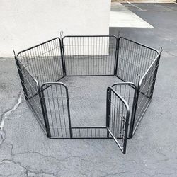 (Brand New) $70 Heavy Duty 24” Tall x 32” Wide x 6-Panel Pet Playpen Dog Crate Kennel Exercise Cage Fence Play Pen