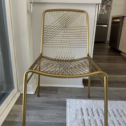Beautiful CB2 Brass Dining Chairs (set of 4)