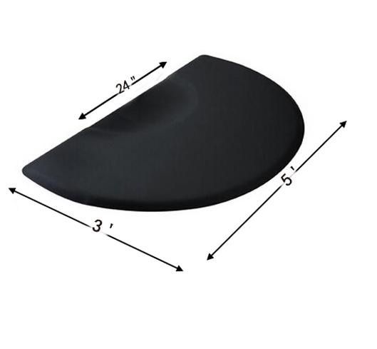 BarberPub 3'x4' Barber Mat Anti Fatigue Floor Mat Circle 1